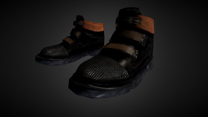 combat boots 3D Model