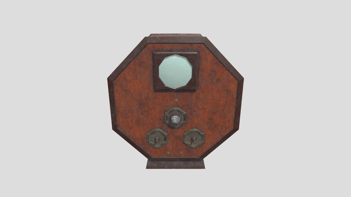 1928 Octagon Televison 3D Model