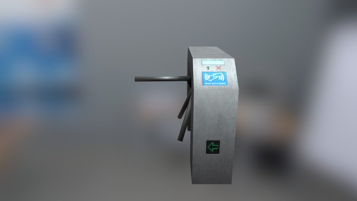 SUBE Turnstile (Low-Poly) 3D Model