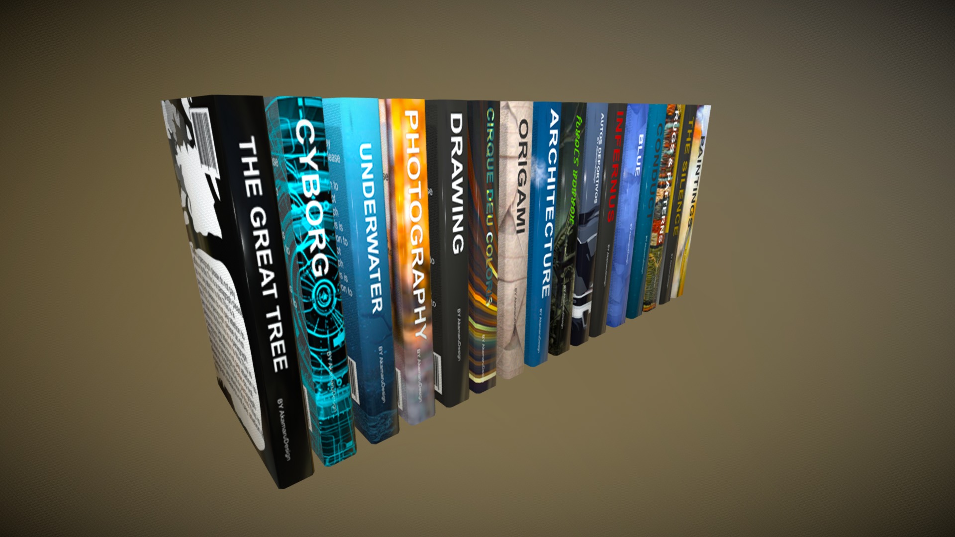 3D model Furniture books - This is a 3D model of the Furniture books. The 3D model is about a group of books.