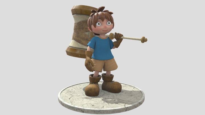 Hammer Boy 3D Model