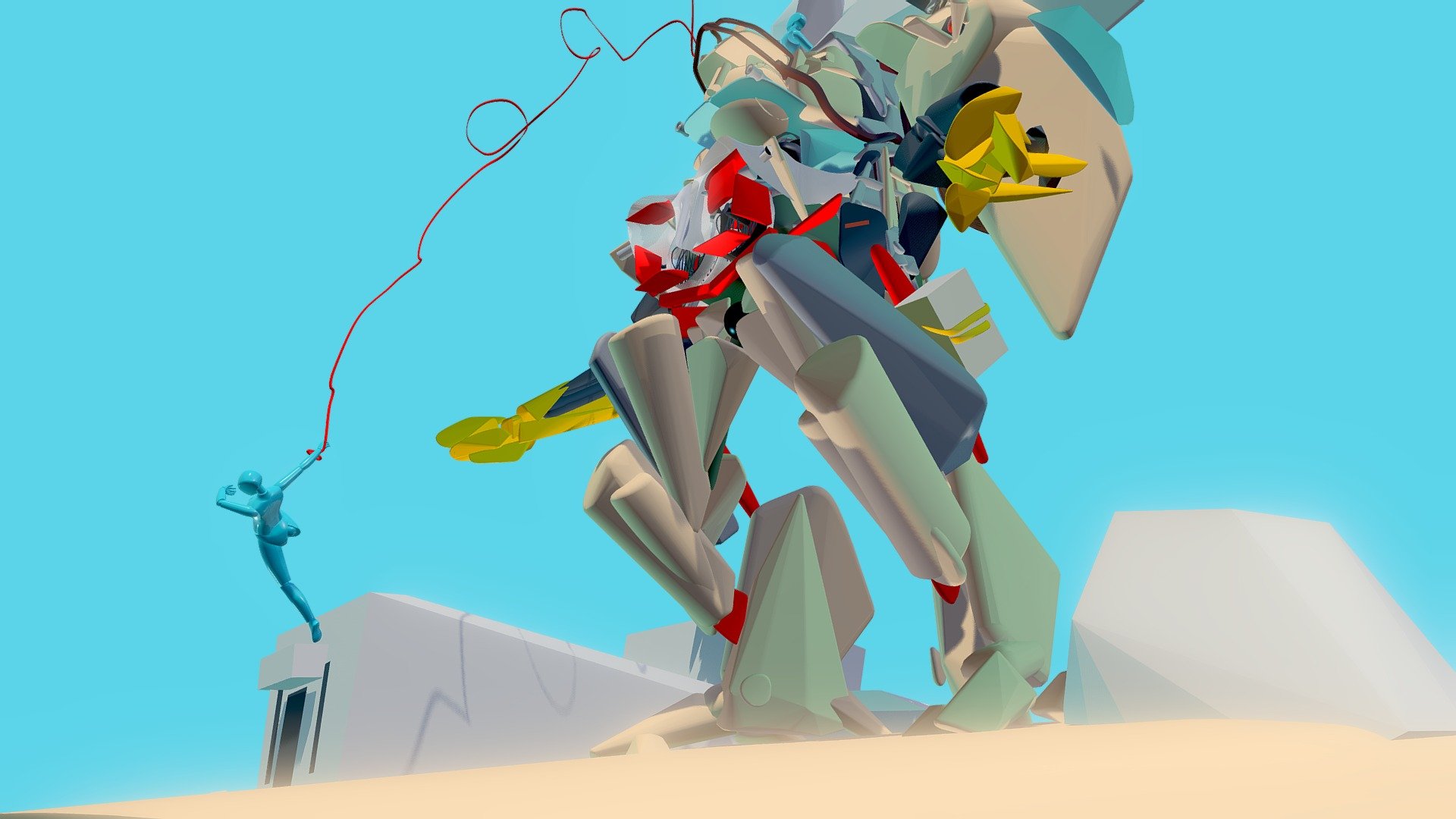 Mech pilots taking a break to grab fizzypop