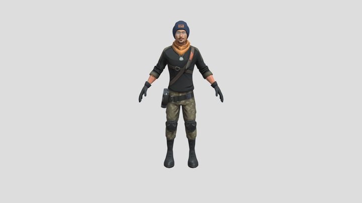 Male Character2 For Game 3D Model