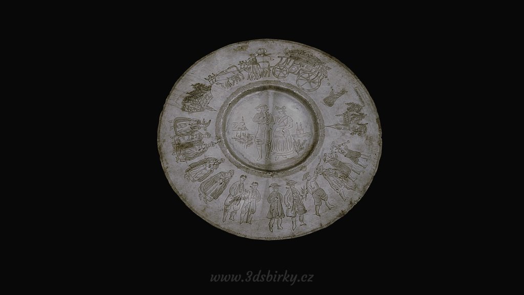 Cardinal bowl / Kardinálská mísa — Sketchfab embed 3D viewer