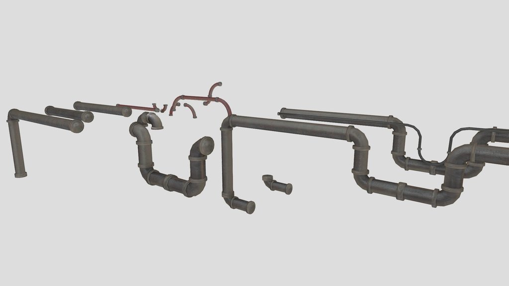 Sci-Fi Machinery: Pipes Modular Asset Pack