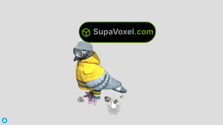 Hard Hat Pigeon - Tripo3D vs SupaVoxel