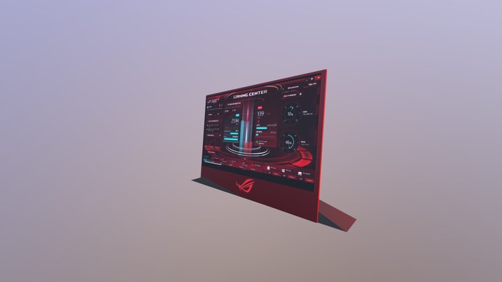 Custom Rog Monitor 3D Model