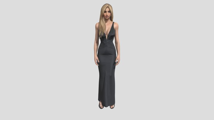 3D  model of a blonde woman 3D Model