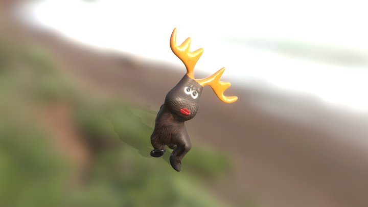 Happy Moose Walk Cycle 3D Model