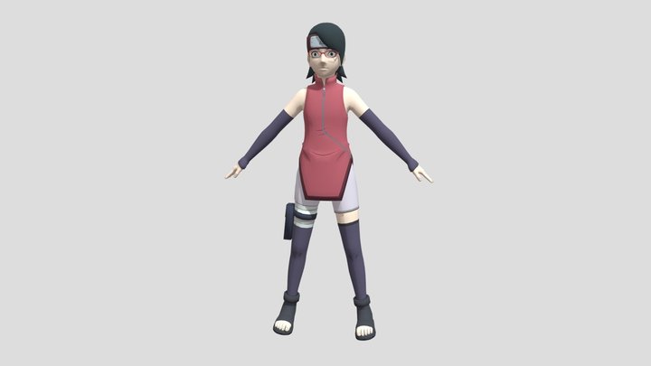nsuns4___sarada_by_loriscangini_d9sl3a0 3D Model