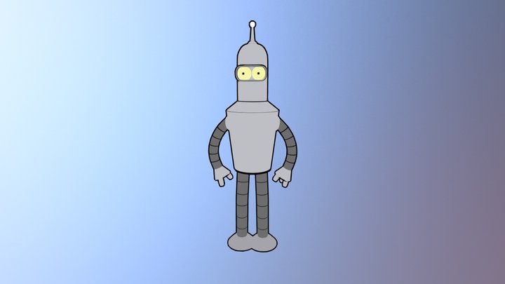 Bender from futurama 3D Model