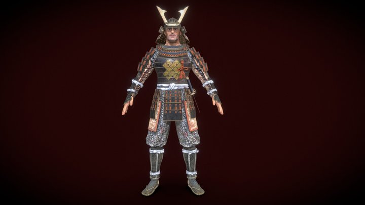 Samurai Character Model 3D Model