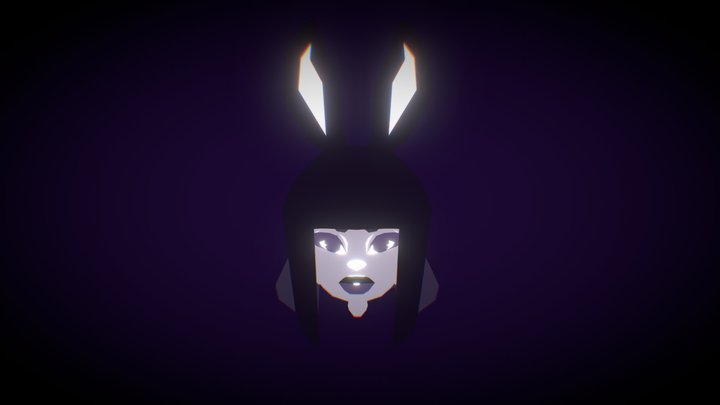 Goth Bunny- Head 3D Model