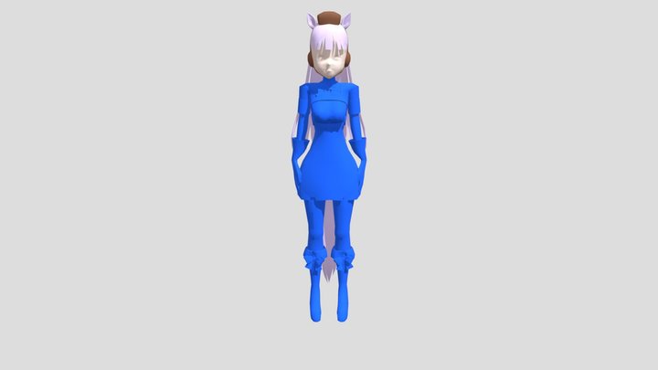 gold ship running(without hair bones) – Free 3D Model STL