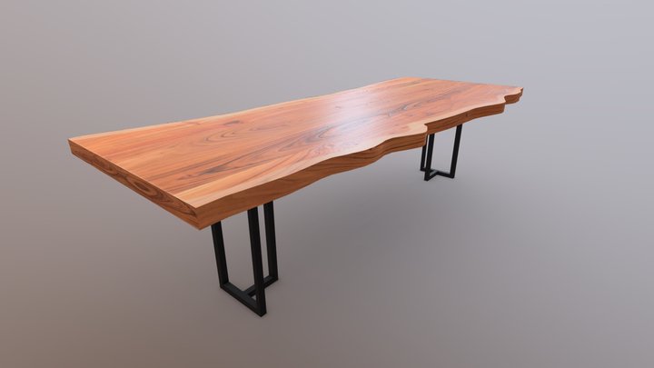 Polished Live Edge Table 3D Model