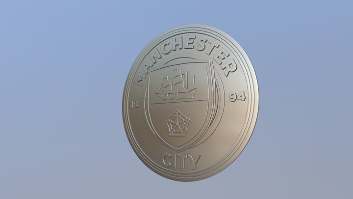 Manchester city Logo 3D Model