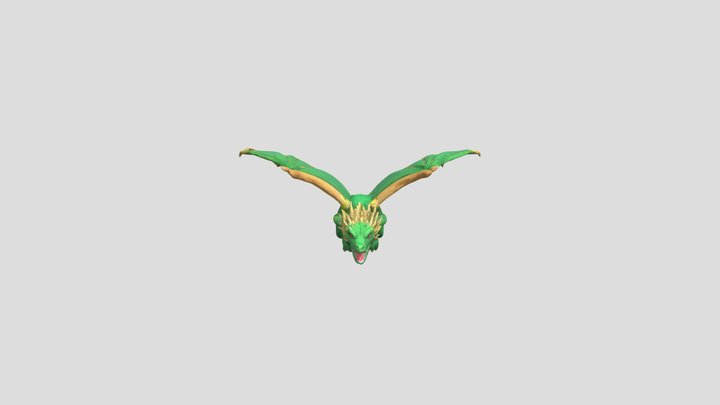 flying dragon world run game 3D Model