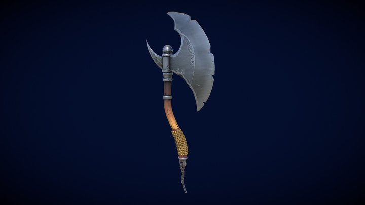 Stylized Vikings Axe 3D Model