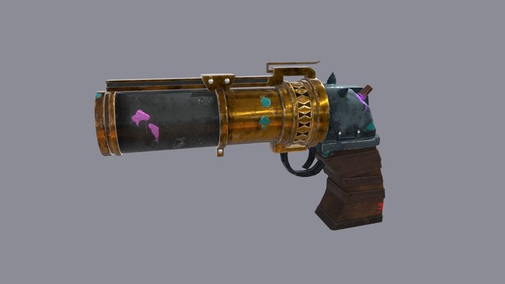 Jinx's Pistol (Arcane) 3D Model