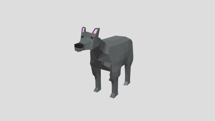 Low-Poly Dog 3D Model