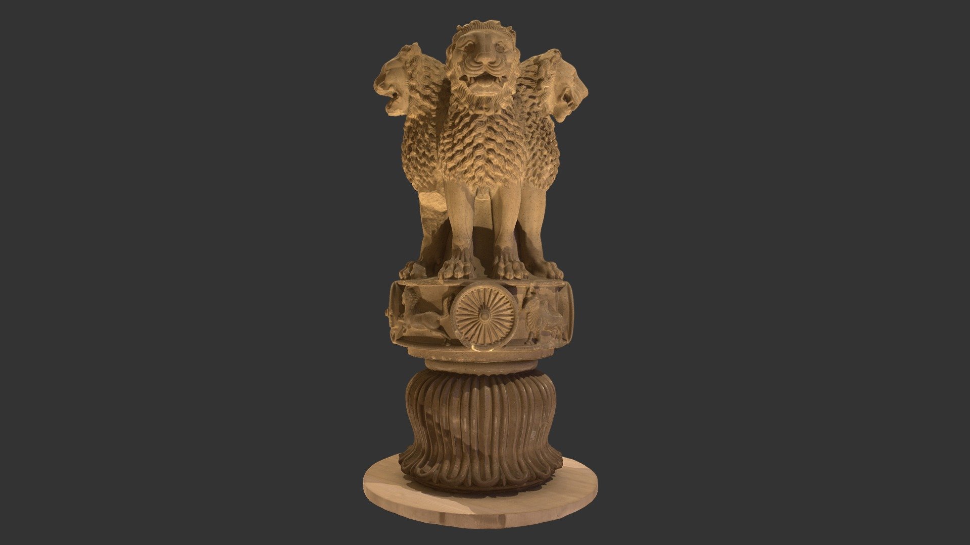 Ind22 - Ashokan Lion - 3D model by Paul Bourke (@pbourke) [0b8925f ...