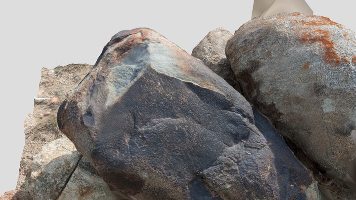 Petroglyph 11-053 Ornok Issyk-Kul Kyrgyzstan 3D Model