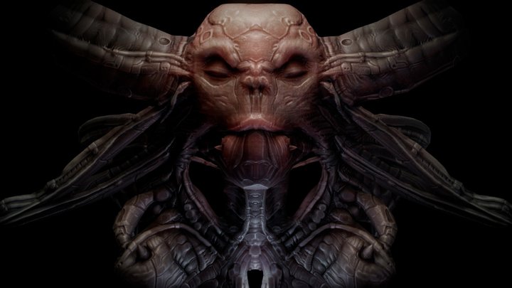 H.R Giger Tribute Alien 3D Model