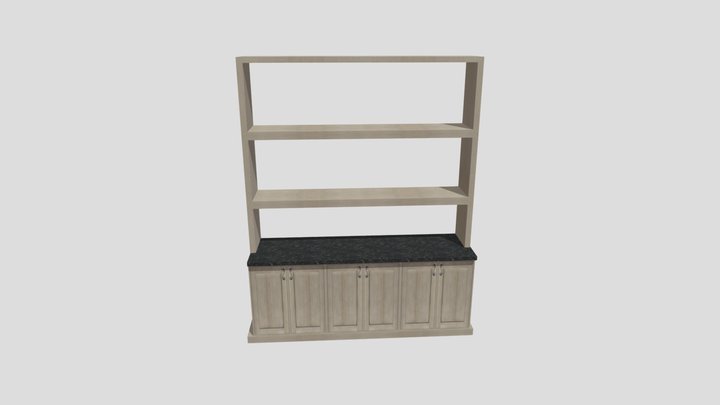 Shelf, Light Wood, Empty 3D Model