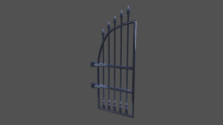 Hand Painted Gate Door 3D Model