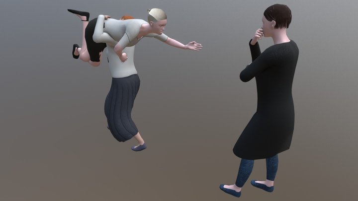 ^ (HI-RES) Civilian Clothes Female 3D Model