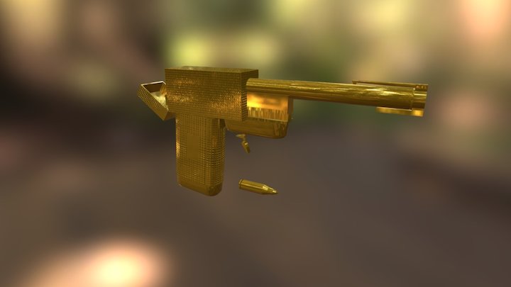 Golden Gun 3D Model