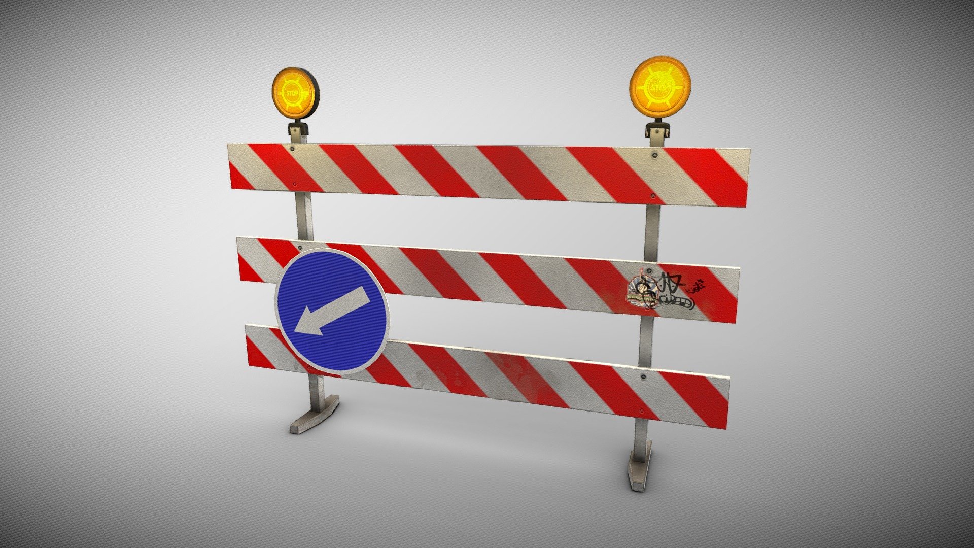 ROAD CLOSED SIGN - Buy Royalty Free 3D model by exiS7-Gs [0b8e907 ...