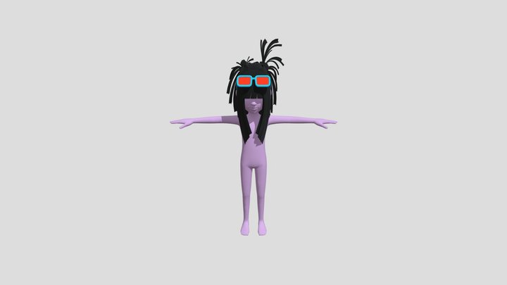 Hair FBX file prefab zepeto template 3D Item 81 3D Model