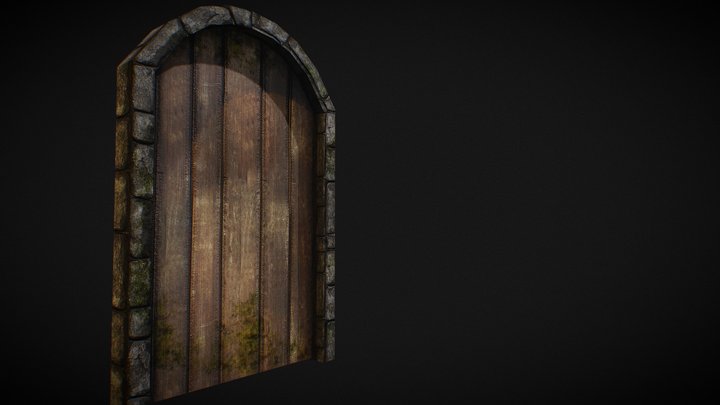 Medieval Castle Arch Door 3D Model