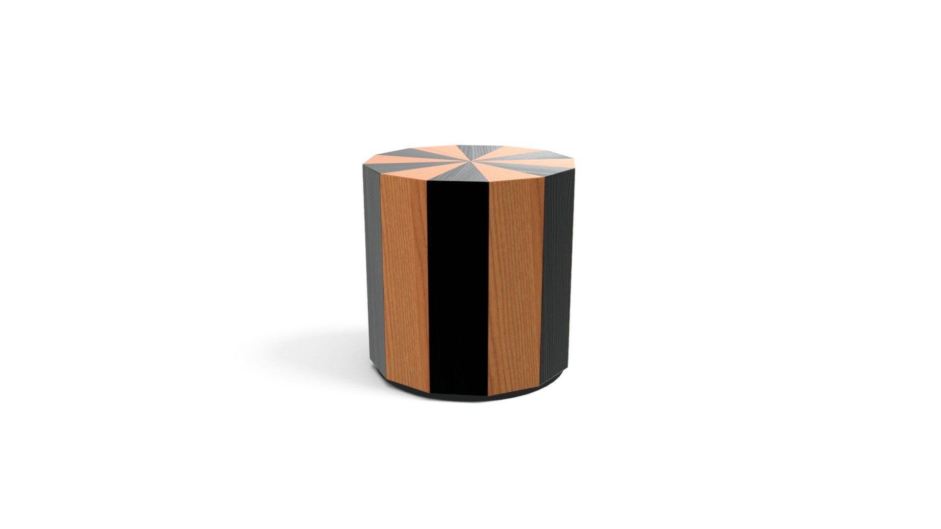 Moritz Side Table, Natural and Dark Stain Ash