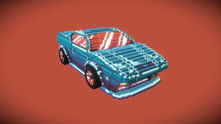 80's Sports Car 3D Model