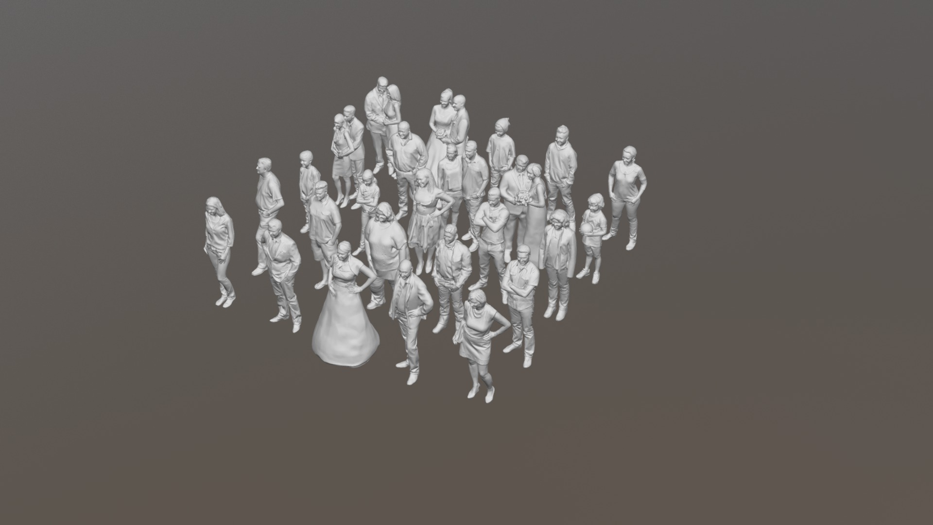 3D model People-Package 2 - This is a 3D model of the People-Package 2. The 3D model is about a group of people in garment.