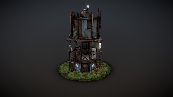 Endzone - Water Tower 3D Model