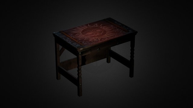 Medieval Desk 3D Model