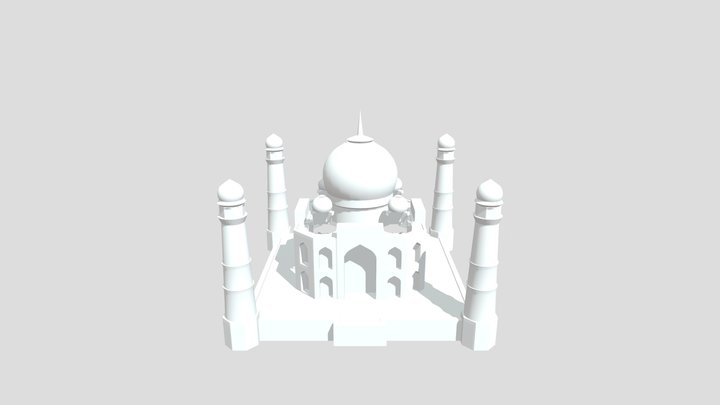 Taj Mahal.obj (Designed for a PLA 3D Printer) 3D Model