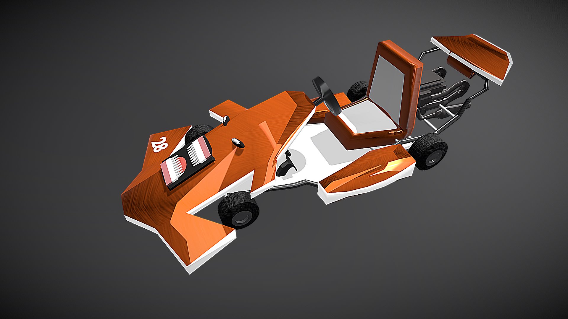 3D model Go Kart2 - This is a 3D model of the Go Kart2. The 3D model is about a drone with a small drone attached.