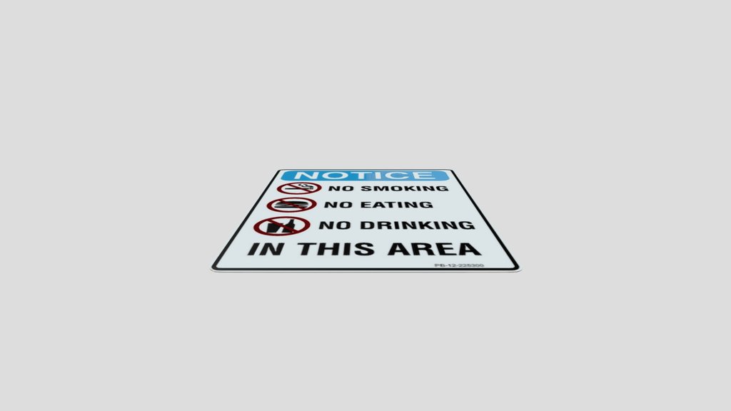 Sign No Smoking Eating Drinking In This Area