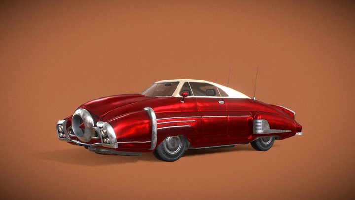 Retro - Futuristic car 3D Model