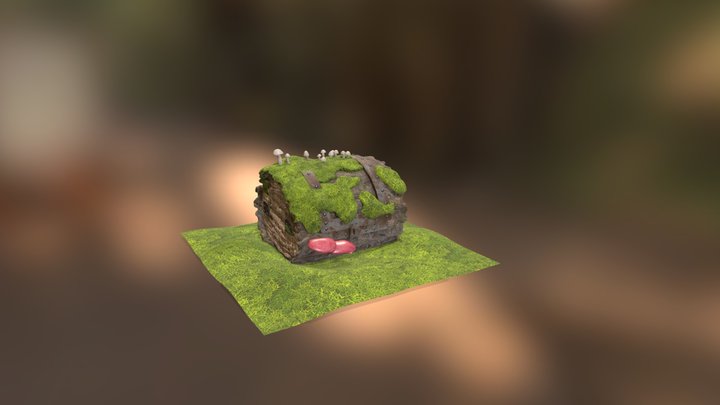 Forest Treasure Chest 3D Model