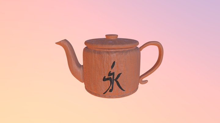 Clay teapot 3D Model