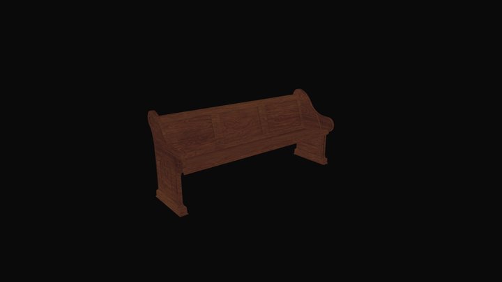Cathedral Pew - Topology Exposed 3D Model