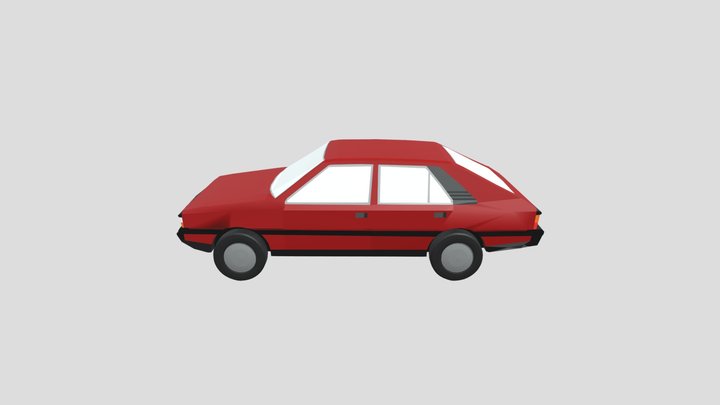 FSO Polonez 1500 low poly 3D Model