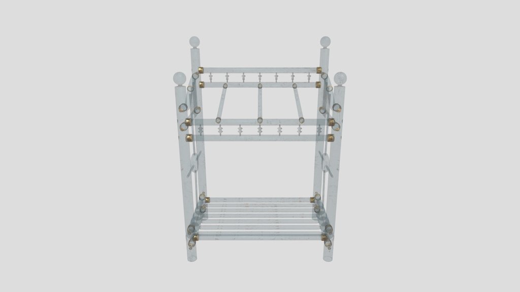 1800s Stick And Ball Umbrella Rack Blue