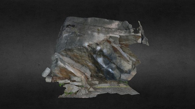 Black Boulder 3D Model