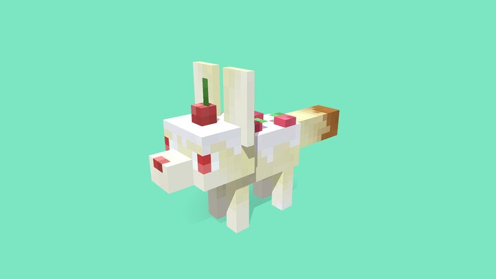Strawberry Fox 3D Model